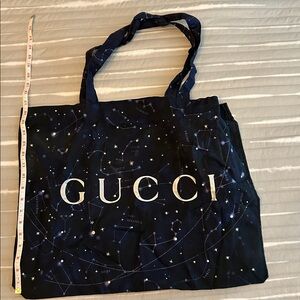Gucci Cotton Constellation Tote Bag Star Map Navy